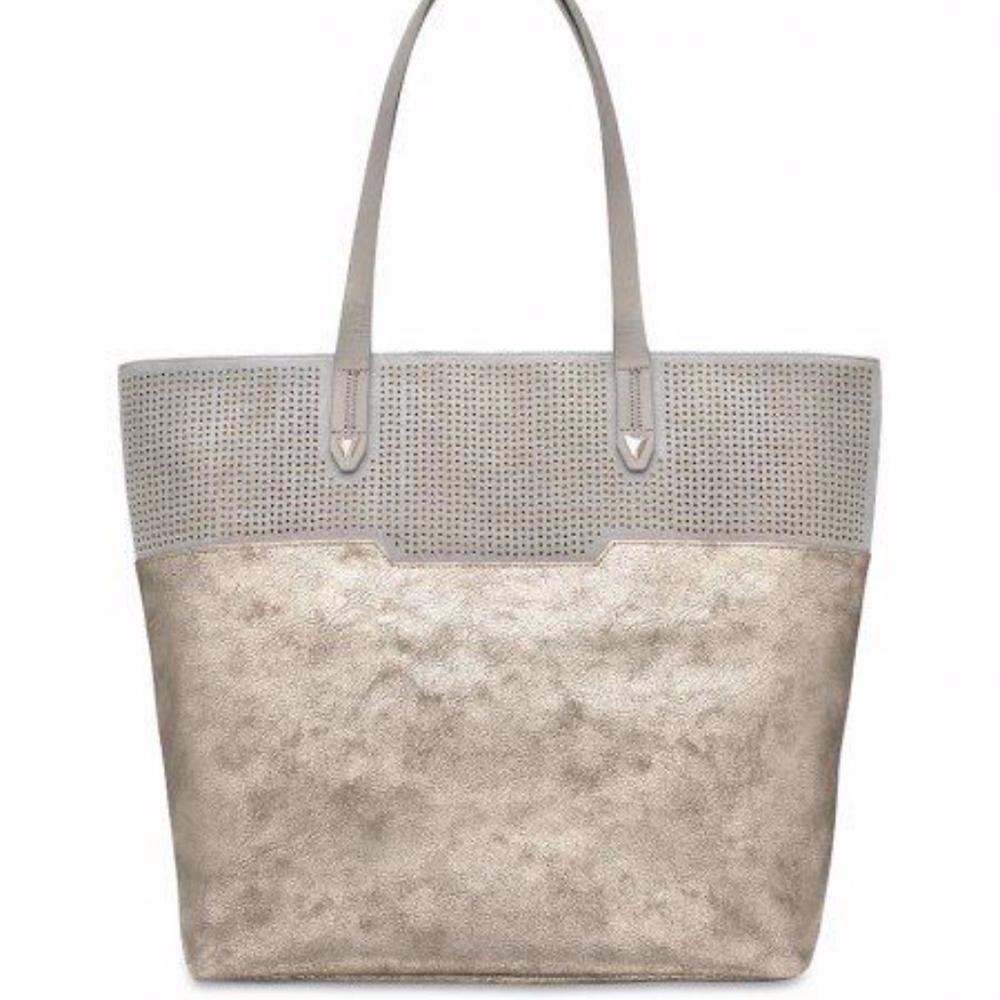 Stella & Dot Medium Hudson Tote- Brushed Metallic